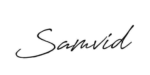 Samvid stylish signature style. Best Handwritten Sign (Antro_Vectra_Bolder) for my name. Handwritten Signature Collection Ideas for my name Samvid. Samvid signature style 7 images and pictures png