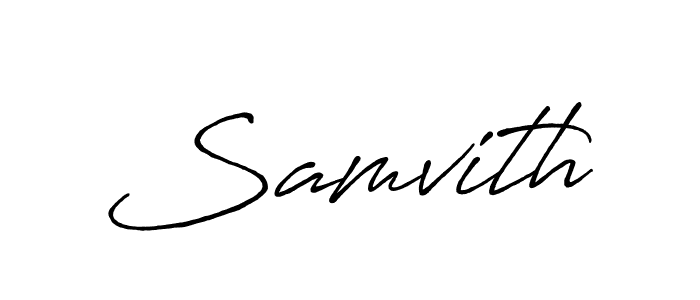 How to make Samvith name signature. Use Antro_Vectra_Bolder style for creating short signs online. This is the latest handwritten sign. Samvith signature style 7 images and pictures png