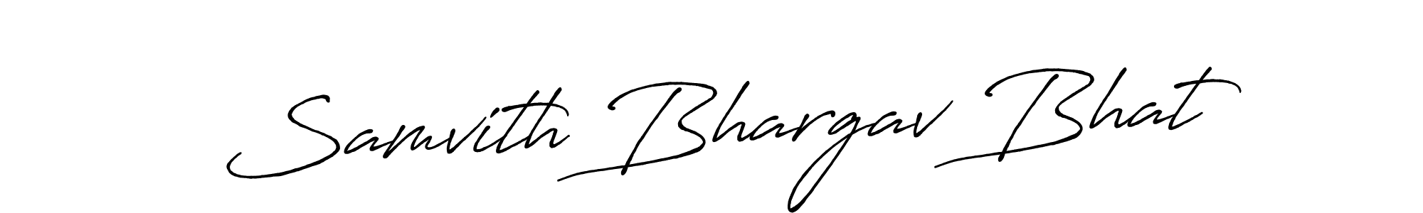 How to make Samvith Bhargav Bhat signature? Antro_Vectra_Bolder is a professional autograph style. Create handwritten signature for Samvith Bhargav Bhat name. Samvith Bhargav Bhat signature style 7 images and pictures png