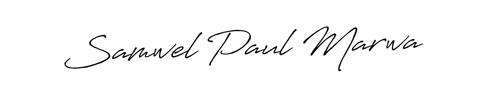 Design your own signature with our free online signature maker. With this signature software, you can create a handwritten (Antro_Vectra_Bolder) signature for name Samwel Paul Marwa. Samwel Paul Marwa signature style 7 images and pictures png