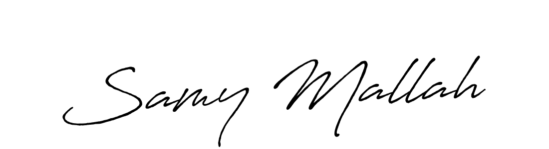 if you are searching for the best signature style for your name Samy Mallah. so please give up your signature search. here we have designed multiple signature styles  using Antro_Vectra_Bolder. Samy Mallah signature style 7 images and pictures png