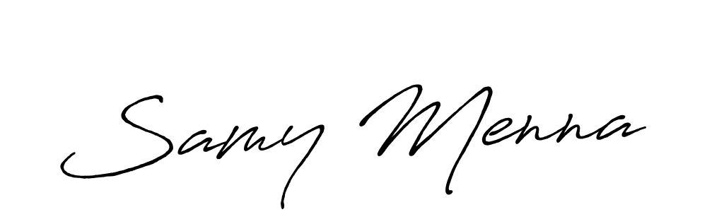 You can use this online signature creator to create a handwritten signature for the name Samy Menna. This is the best online autograph maker. Samy Menna signature style 7 images and pictures png