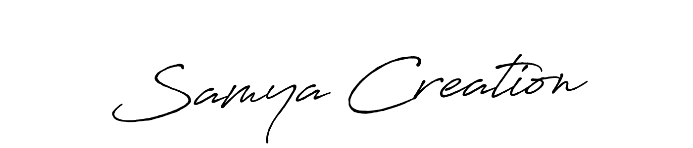 Similarly Antro_Vectra_Bolder is the best handwritten signature design. Signature creator online .You can use it as an online autograph creator for name Samya Creation. Samya Creation signature style 7 images and pictures png