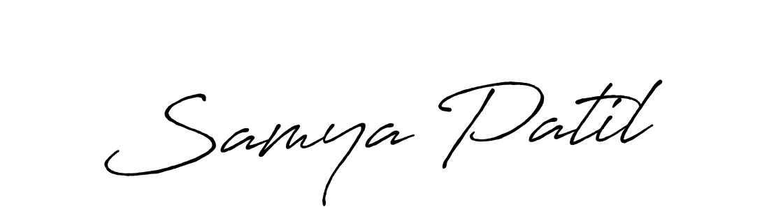 How to make Samya Patil signature? Antro_Vectra_Bolder is a professional autograph style. Create handwritten signature for Samya Patil name. Samya Patil signature style 7 images and pictures png