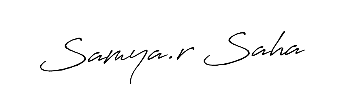 Make a beautiful signature design for name Samya.r Saha. With this signature (Antro_Vectra_Bolder) style, you can create a handwritten signature for free. Samya.r Saha signature style 7 images and pictures png