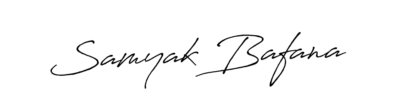 How to make Samyak Bafana signature? Antro_Vectra_Bolder is a professional autograph style. Create handwritten signature for Samyak Bafana name. Samyak Bafana signature style 7 images and pictures png