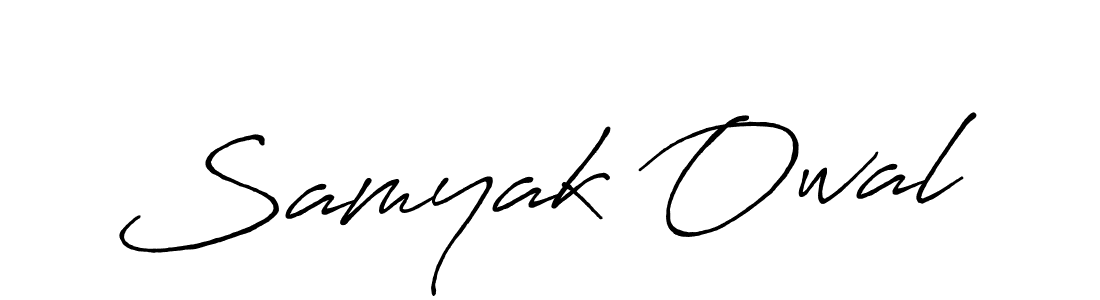 Samyak Owal stylish signature style. Best Handwritten Sign (Antro_Vectra_Bolder) for my name. Handwritten Signature Collection Ideas for my name Samyak Owal. Samyak Owal signature style 7 images and pictures png