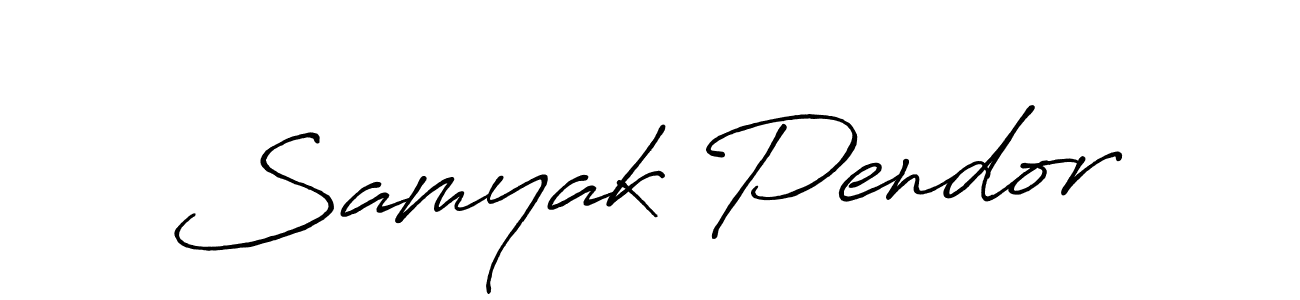 You should practise on your own different ways (Antro_Vectra_Bolder) to write your name (Samyak Pendor) in signature. don't let someone else do it for you. Samyak Pendor signature style 7 images and pictures png