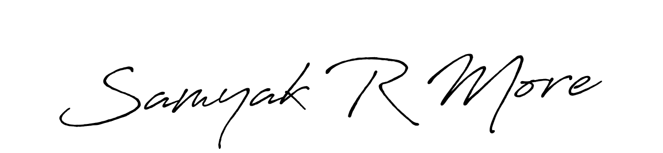 Similarly Antro_Vectra_Bolder is the best handwritten signature design. Signature creator online .You can use it as an online autograph creator for name Samyak R More. Samyak R More signature style 7 images and pictures png