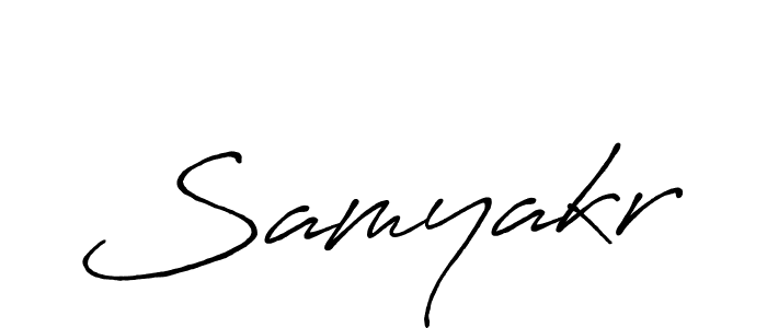 Create a beautiful signature design for name Samyakr. With this signature (Antro_Vectra_Bolder) fonts, you can make a handwritten signature for free. Samyakr signature style 7 images and pictures png