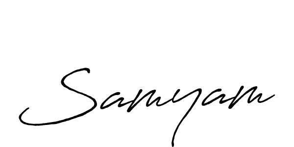 Samyam stylish signature style. Best Handwritten Sign (Antro_Vectra_Bolder) for my name. Handwritten Signature Collection Ideas for my name Samyam. Samyam signature style 7 images and pictures png