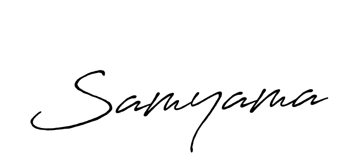 Create a beautiful signature design for name Samyama. With this signature (Antro_Vectra_Bolder) fonts, you can make a handwritten signature for free. Samyama signature style 7 images and pictures png