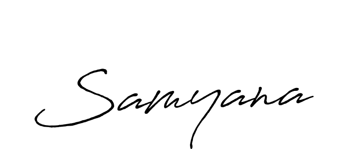 Make a beautiful signature design for name Samyana. With this signature (Antro_Vectra_Bolder) style, you can create a handwritten signature for free. Samyana signature style 7 images and pictures png