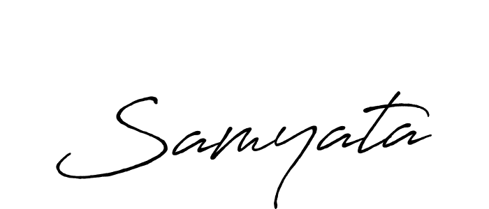 How to make Samyata signature? Antro_Vectra_Bolder is a professional autograph style. Create handwritten signature for Samyata name. Samyata signature style 7 images and pictures png