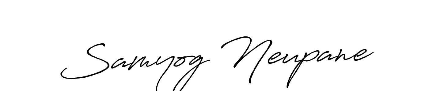 Use a signature maker to create a handwritten signature online. With this signature software, you can design (Antro_Vectra_Bolder) your own signature for name Samyog Neupane. Samyog Neupane signature style 7 images and pictures png