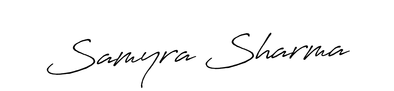 Design your own signature with our free online signature maker. With this signature software, you can create a handwritten (Antro_Vectra_Bolder) signature for name Samyra Sharma. Samyra Sharma signature style 7 images and pictures png