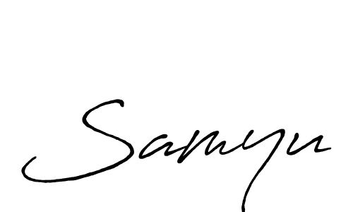Samyu stylish signature style. Best Handwritten Sign (Antro_Vectra_Bolder) for my name. Handwritten Signature Collection Ideas for my name Samyu. Samyu signature style 7 images and pictures png