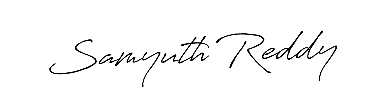 Use a signature maker to create a handwritten signature online. With this signature software, you can design (Antro_Vectra_Bolder) your own signature for name Samyuth Reddy. Samyuth Reddy signature style 7 images and pictures png