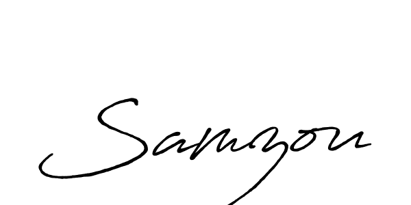 Create a beautiful signature design for name Samzou. With this signature (Antro_Vectra_Bolder) fonts, you can make a handwritten signature for free. Samzou signature style 7 images and pictures png