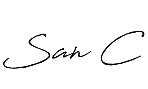 How to make San C signature? Antro_Vectra_Bolder is a professional autograph style. Create handwritten signature for San C name. San C signature style 7 images and pictures png