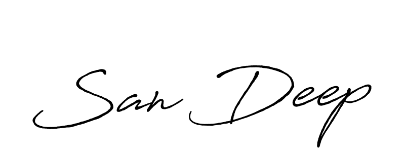 Here are the top 10 professional signature styles for the name San Deep. These are the best autograph styles you can use for your name. San Deep signature style 7 images and pictures png