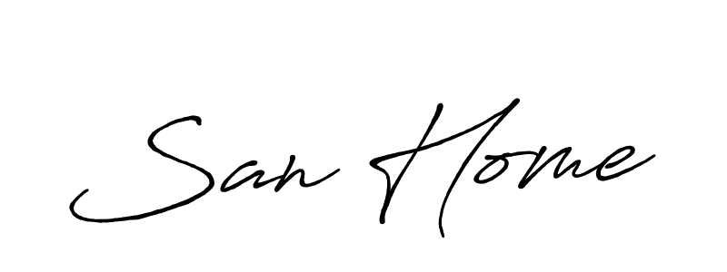 Design your own signature with our free online signature maker. With this signature software, you can create a handwritten (Antro_Vectra_Bolder) signature for name San Home. San Home signature style 7 images and pictures png