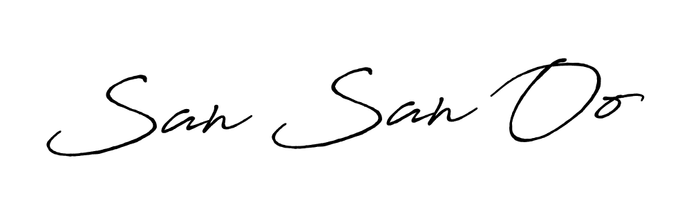 Also we have San San Oo name is the best signature style. Create professional handwritten signature collection using Antro_Vectra_Bolder autograph style. San San Oo signature style 7 images and pictures png