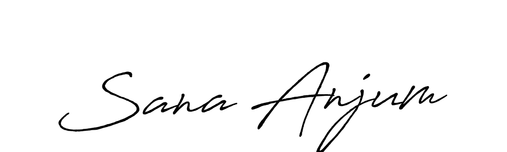 Make a beautiful signature design for name Sana Anjum. With this signature (Antro_Vectra_Bolder) style, you can create a handwritten signature for free. Sana Anjum signature style 7 images and pictures png