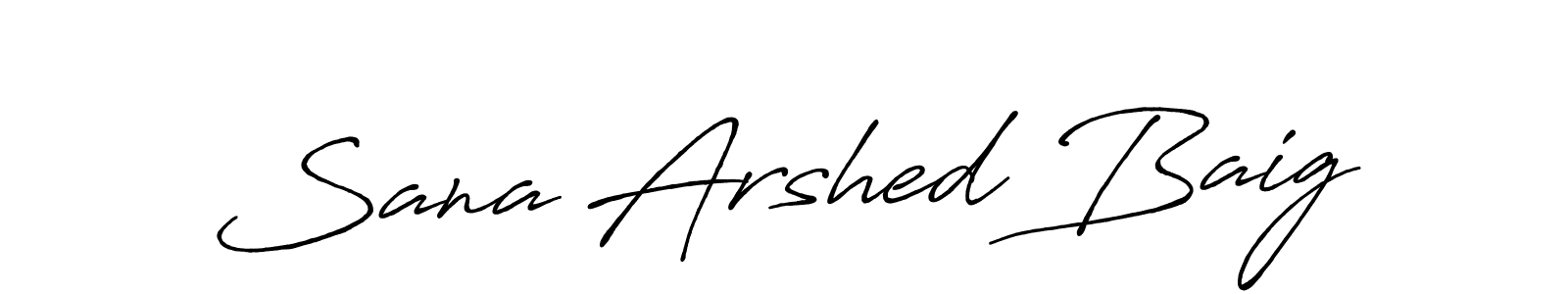 This is the best signature style for the Sana Arshed Baig name. Also you like these signature font (Antro_Vectra_Bolder). Mix name signature. Sana Arshed Baig signature style 7 images and pictures png