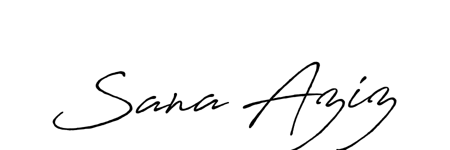 Also You can easily find your signature by using the search form. We will create Sana Aziz name handwritten signature images for you free of cost using Antro_Vectra_Bolder sign style. Sana Aziz signature style 7 images and pictures png