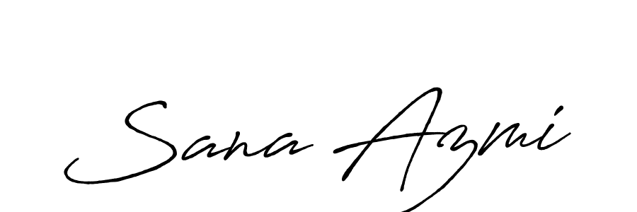 The best way (Antro_Vectra_Bolder) to make a short signature is to pick only two or three words in your name. The name Sana Azmi include a total of six letters. For converting this name. Sana Azmi signature style 7 images and pictures png