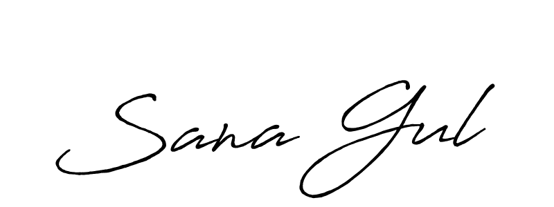 Use a signature maker to create a handwritten signature online. With this signature software, you can design (Antro_Vectra_Bolder) your own signature for name Sana Gul. Sana Gul signature style 7 images and pictures png