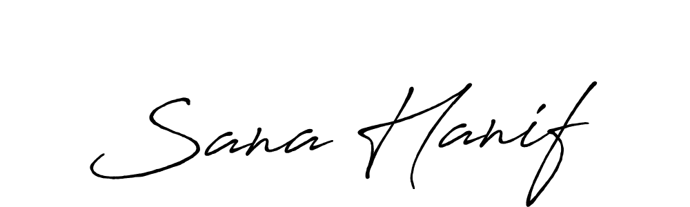 Also we have Sana Hanif name is the best signature style. Create professional handwritten signature collection using Antro_Vectra_Bolder autograph style. Sana Hanif signature style 7 images and pictures png