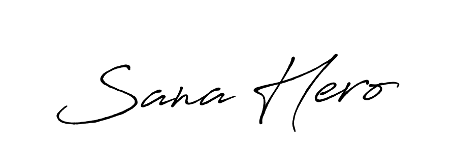 The best way (Antro_Vectra_Bolder) to make a short signature is to pick only two or three words in your name. The name Sana Hero include a total of six letters. For converting this name. Sana Hero signature style 7 images and pictures png