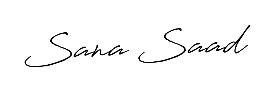 How to make Sana Saad name signature. Use Antro_Vectra_Bolder style for creating short signs online. This is the latest handwritten sign. Sana Saad signature style 7 images and pictures png