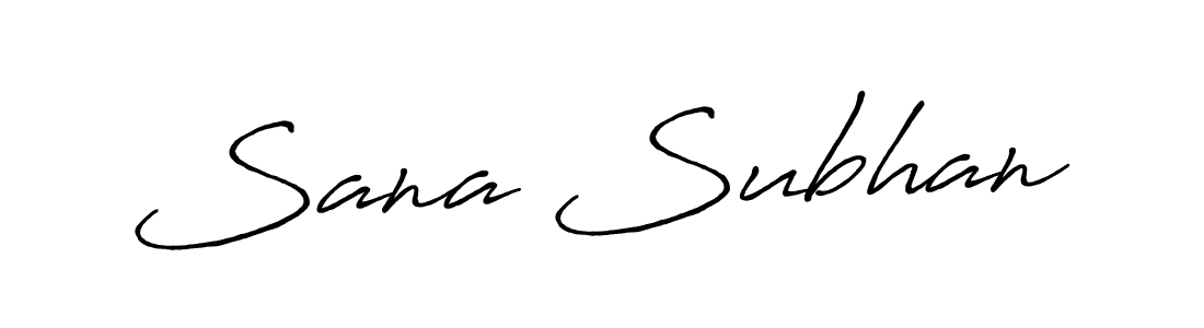 Once you've used our free online signature maker to create your best signature Antro_Vectra_Bolder style, it's time to enjoy all of the benefits that Sana Subhan name signing documents. Sana Subhan signature style 7 images and pictures png