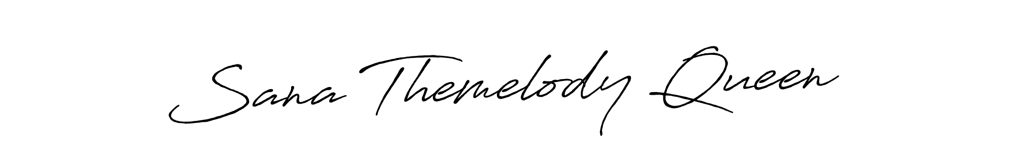 Antro_Vectra_Bolder is a professional signature style that is perfect for those who want to add a touch of class to their signature. It is also a great choice for those who want to make their signature more unique. Get Sana Themelody Queen name to fancy signature for free. Sana Themelody Queen signature style 7 images and pictures png
