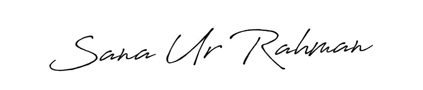 How to make Sana Ur Rahman name signature. Use Antro_Vectra_Bolder style for creating short signs online. This is the latest handwritten sign. Sana Ur Rahman signature style 7 images and pictures png