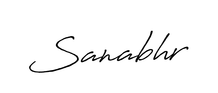 How to make Sanabhr signature? Antro_Vectra_Bolder is a professional autograph style. Create handwritten signature for Sanabhr name. Sanabhr signature style 7 images and pictures png