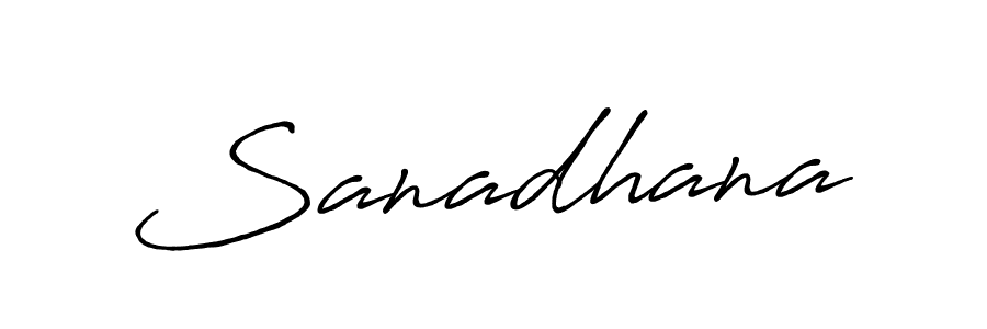 Make a beautiful signature design for name Sanadhana. Use this online signature maker to create a handwritten signature for free. Sanadhana signature style 7 images and pictures png