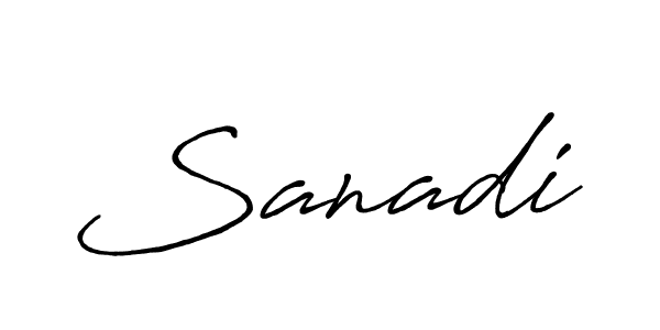 How to make Sanadi signature? Antro_Vectra_Bolder is a professional autograph style. Create handwritten signature for Sanadi name. Sanadi signature style 7 images and pictures png