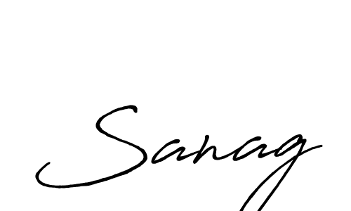 Sanag stylish signature style. Best Handwritten Sign (Antro_Vectra_Bolder) for my name. Handwritten Signature Collection Ideas for my name Sanag. Sanag signature style 7 images and pictures png