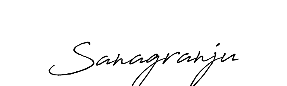 if you are searching for the best signature style for your name Sanagranju. so please give up your signature search. here we have designed multiple signature styles  using Antro_Vectra_Bolder. Sanagranju signature style 7 images and pictures png
