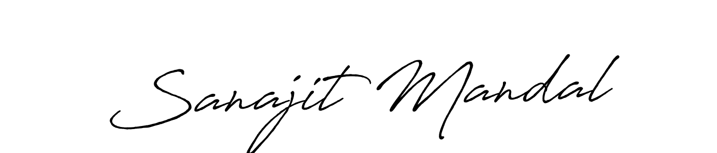 Make a short Sanajit Mandal signature style. Manage your documents anywhere anytime using Antro_Vectra_Bolder. Create and add eSignatures, submit forms, share and send files easily. Sanajit Mandal signature style 7 images and pictures png