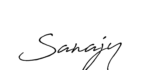 Make a beautiful signature design for name Sanajy. With this signature (Antro_Vectra_Bolder) style, you can create a handwritten signature for free. Sanajy signature style 7 images and pictures png