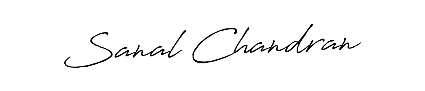 Create a beautiful signature design for name Sanal Chandran. With this signature (Antro_Vectra_Bolder) fonts, you can make a handwritten signature for free. Sanal Chandran signature style 7 images and pictures png