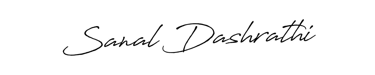 Create a beautiful signature design for name Sanal Dashrathi. With this signature (Antro_Vectra_Bolder) fonts, you can make a handwritten signature for free. Sanal Dashrathi signature style 7 images and pictures png