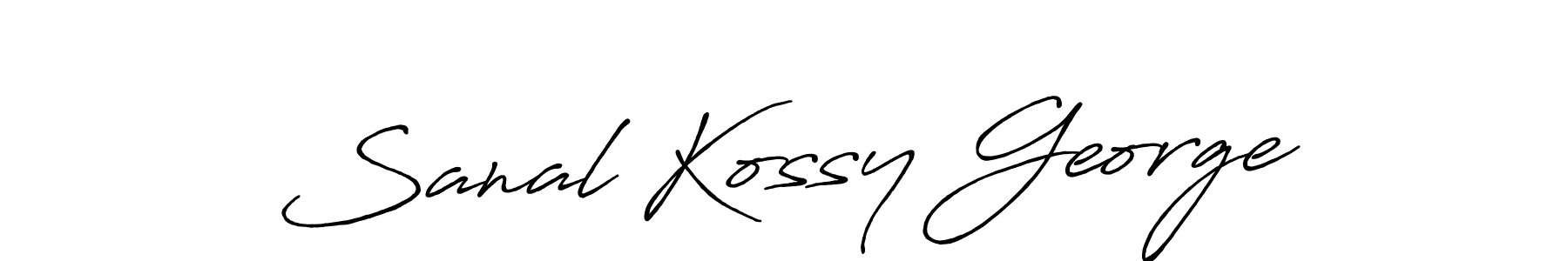 How to make Sanal Kossy George signature? Antro_Vectra_Bolder is a professional autograph style. Create handwritten signature for Sanal Kossy George name. Sanal Kossy George signature style 7 images and pictures png