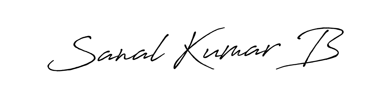 Sanal Kumar B stylish signature style. Best Handwritten Sign (Antro_Vectra_Bolder) for my name. Handwritten Signature Collection Ideas for my name Sanal Kumar B. Sanal Kumar B signature style 7 images and pictures png