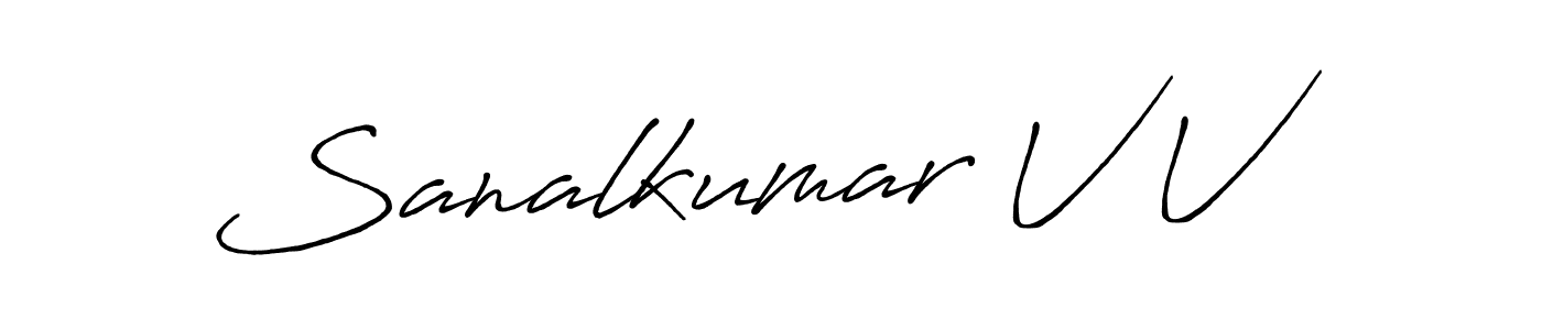 You can use this online signature creator to create a handwritten signature for the name Sanalkumar V V. This is the best online autograph maker. Sanalkumar V V signature style 7 images and pictures png